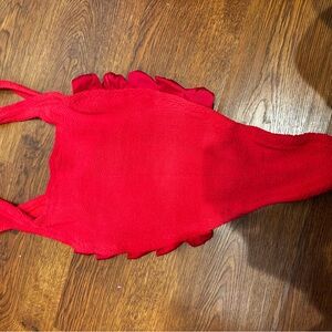 Hunza G Red One Piece Swimsuit